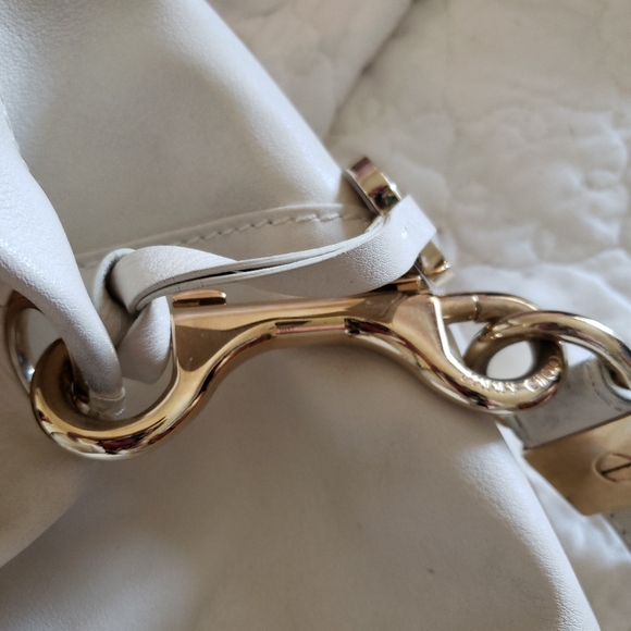 JIMMY CHOO CREAM AND GOLD TONE HANDBAG AUTHENTIC - Picture 11 of 11